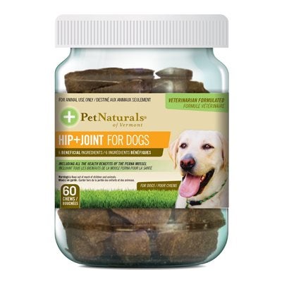 Pet Naturals Hip Joint Chews for Dogs 60CT Joint Health Support for Active Dogs